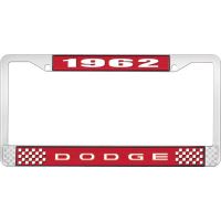 1962 DODGE LICENSE PLATE FRAME - RED