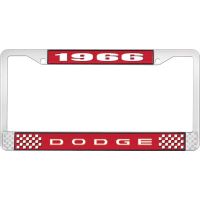 1966 DODGE LICENSE PLATE FRAME - RED