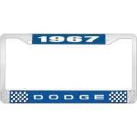 1967 DODGE LICENSE PLATE FRAME - BLUE