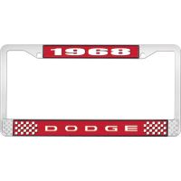 1968 DODGE LICENSE PLATE FRAME - RED