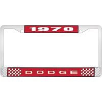 1970 DODGE LICENSE PLATE FRAME - RED