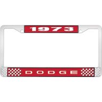 1973 DODGE LICENSE PLATE FRAME - RED