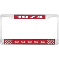 1974 DODGE LICENSE PLATE FRAME - RED