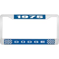 1975 DODGE LICENSE PLATE FRAME - BLUE