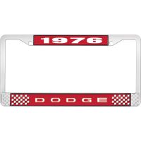 1976 DODGE LICENSE PLATE FRAME - RED