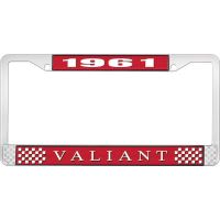 1961 VALIANT LICENSE PLATE FRAME - RED