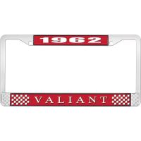 1962 VALIANT LICENSE PLATE FRAME - RED