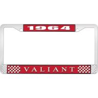 1964 VALIANT LICENSE PLATE FRAME - RED