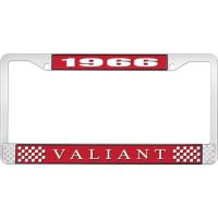 1966 VALIANT LICENSE PLATE FRAME - RED