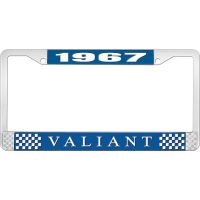 1967 VALIANT LICENSE PLATE FRAME - BLUE