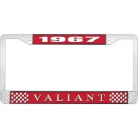 1967 VALIANT LICENSE PLATE FRAME - RED