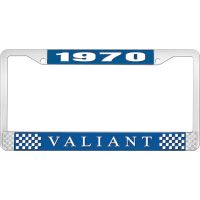 1970 VALIANT LICENSE PLATE FRAME - BLUE