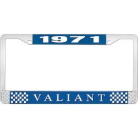 1971 VALIANT LICENSE PLATE FRAME - BLUE