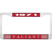 1971 VALIANT LICENSE PLATE FRAME - RED