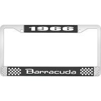 1966 BARRACUDA LICENSE PLATE FRAME - BLACK