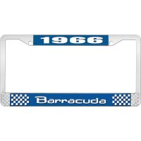 1966 BARRACUDA LICENSE PLATE FRAME - BLUE