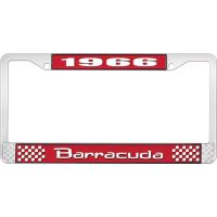 1966 BARRACUDA LICENSE PLATE FRAME - RED