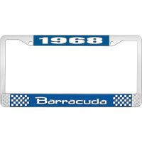 1968 BARRACUDA LICENSE PLATE FRAME - BLUE