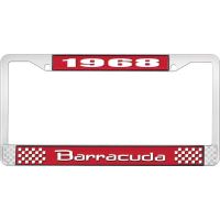 1968 BARRACUDA LICENSE PLATE FRAME - RED