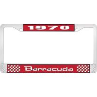 1970 BARRACUDA LICENSE PLATE FRAME - RED