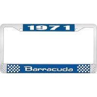 1971 BARRACUDA LICENSE PLATE FRAME - BLUE