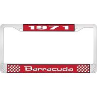 1971 BARRACUDA LICENSE PLATE FRAME - RED