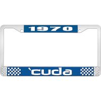 1970 'CUDA LICENSE PLATE FRAME - BLUE