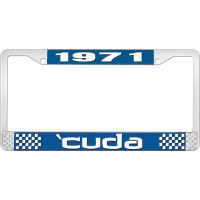 1971 'CUDA LICENSE PLATE FRAME - BLUE