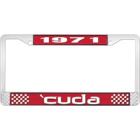 1971 'CUDA PLATE FRAME - RED