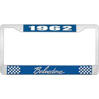 1962 BELVEDERE LICENSE PLATE FRAME - BLUE