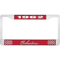 1962 BELVEDERE LICENSE PLATE FRAME - RED