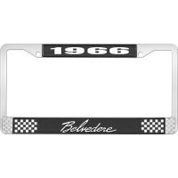 1966 BELVEDERE LICENSE PLATE FRAME - BLACK