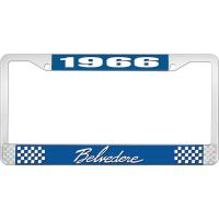 1966 BELVEDERE LICENSE PLATE FRAME - BLUE