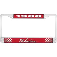 1966 BELVEDERE LICENSE PLATE FRAME - RED