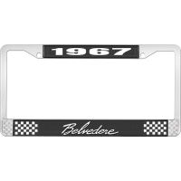 1967 BELVEDERE LICENSE PLATE FRAME - BLACK