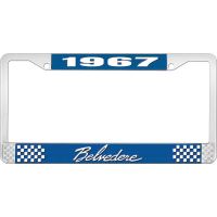 1967 BELVEDERE LICENSE PLATE FRAME - BLUE