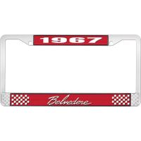 1967 BELVEDERE LICENSE PLATE FRAME - RED