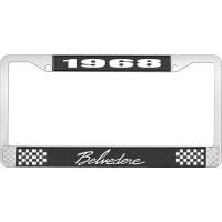 1968 BELVEDERE LICENSE PLATE FRAME - BLACK