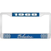 1968 BELVEDERE LICENSE PLATE FRAME - BLUE