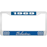 1969 BELVEDERE LICENSE PLATE FRAME - BLUE