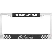 1970 BELVEDERE LICENSE PLATE FRAME - BLACK