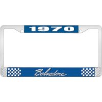 1970 BELVEDERE LICENSE PLATE FRAME - BLUE