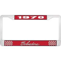 1970 BELVEDERE LICENSE PLATE FRAME - RED