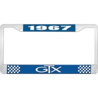 1967 GTX LICENSE PLATE FRAME - BLUE