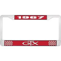 1967 GTX LICENSE PLATE FRAME - RED