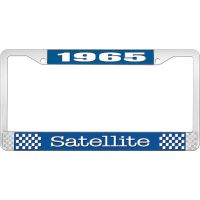 1965 SATELLITE LICENSE PLATE FRAME - BLUE
