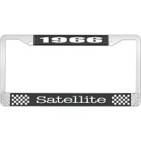 1966 SATELLITE LICENSE PLATE FRAME - BLACK