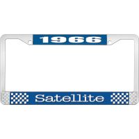 1966 SATELLITE LICENSE PLATE FRAME - BLUE