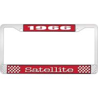 1966 SATELLITE LICENSE PLATE FRAME - RED