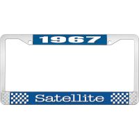 1967 SATELLITE LICENSE PLATE FRAME - BLUE